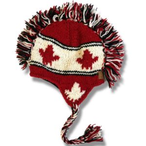Maple Leaf Red Adult Mohawk Tuque