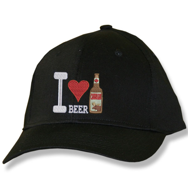 I Love Beer Black Baseball Cap