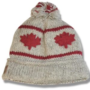 Adult Roll Up Tuque w/Pompom