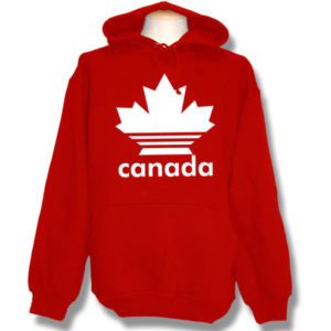 Canadian Maple Leaves with lines Pull-over Hoodie