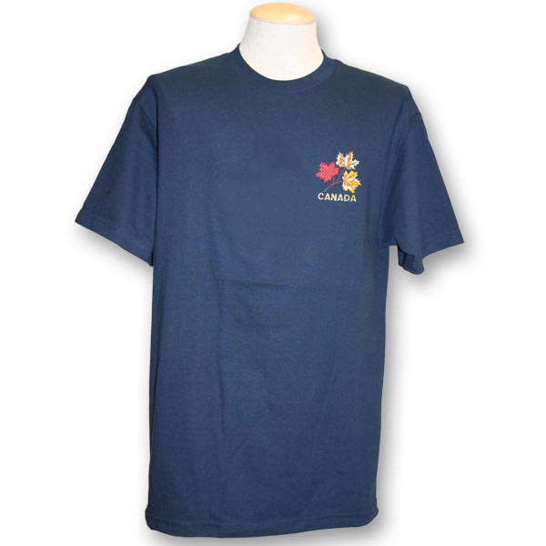 Canada Three Maple LeavesEmbroidery T-Shirt