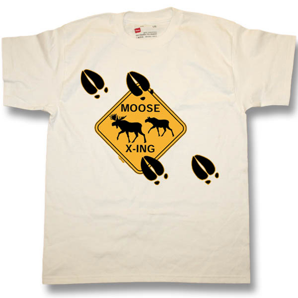 Moose CrossingScreen Print T-Shirt