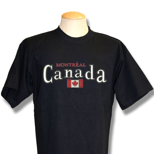 Canada With FlagEmbroidery T-Shirt