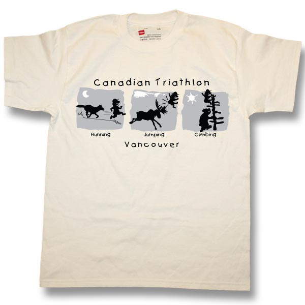 Canada TriathlonScreen Print T-Shirt
