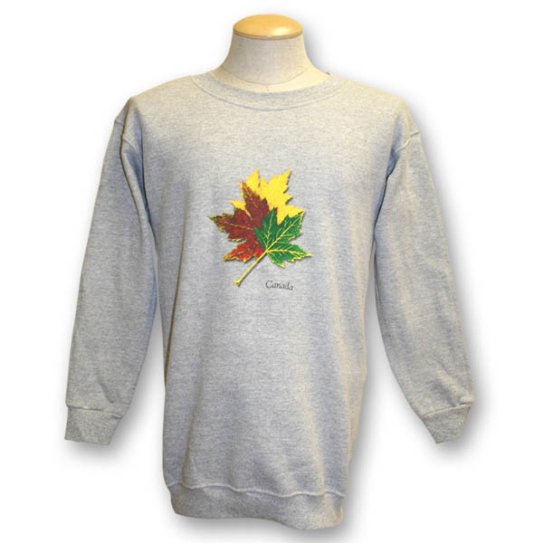 Three Realistic Maple Leaves Sweat Shirt