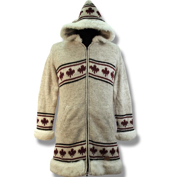Adult Long Coat with Fur Trim