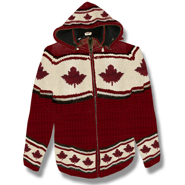 Adult Hooded jacket with Maple Leaf