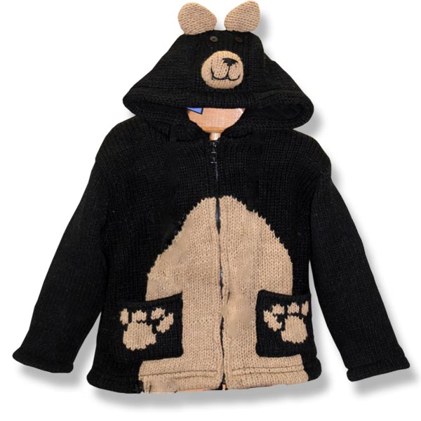Black Bear Kids Hooded Jacket