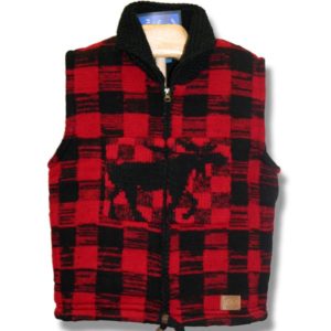 Adult Woolen vest Lined Moose Pat