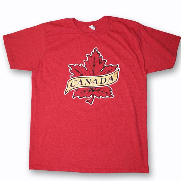 YOUTH T-SHIRT WITH MAPLE LEAF DESIGNS & TOWN NAME