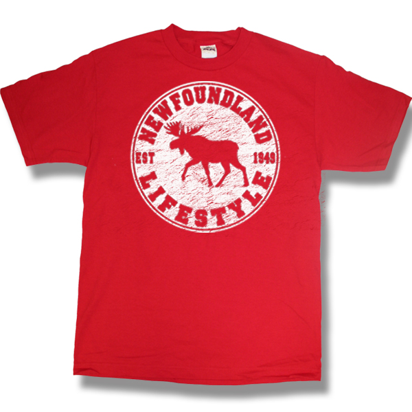 YOUTH T-SHIRT WITH MOOSE LIFESTYLE & TOWN NAME