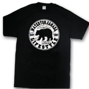 ADULT T-SHIRT WITH BEAR LIFESTYLE & TOWN NAME