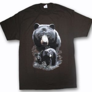 ADULT T-SHIRT WITH BLACK BEARS & TOWN NAME