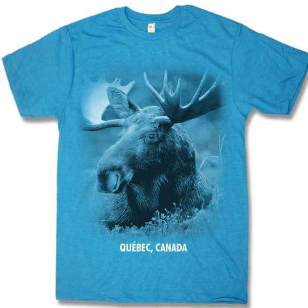 ADULT T-SHIRT WITH MOOSE HEAD & TOWN NAME