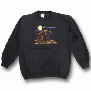 ADULT CREWNECK SWEAT WITH EMBROIDERY OUTLINE BEAR  &TOWN NAME