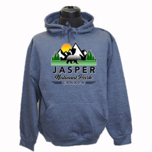 ADULT HOOD WITH  BEAR MOUNTAINS TREES & TOWN NAME