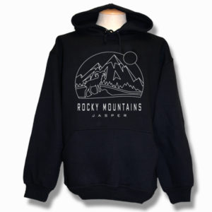 ADULT HOOD WITH MOUNTAIN GOAT & TOWN NAME