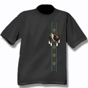 ADULT T-SHIRT WITH DREAMCATCHER & TOWN NAME
