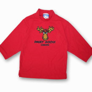 KID POLAR FLEECE PULLOVER WITH ANGRY MOOSE EMBROIDERY&TOWN NAME